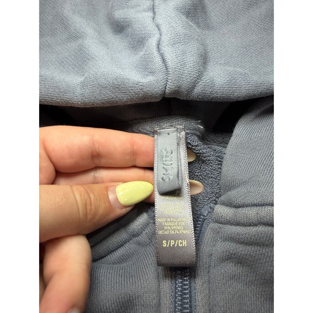 SKIMS French Terry Classic Zip Up Hoodie Steel Blue Small Rare - Picture 4 of 5